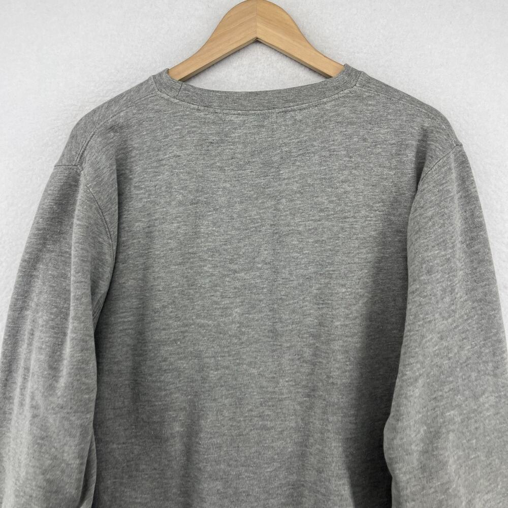 STUSSY Sweatshirt Mens 2XL State Crew Fleece Pullover Cotton Blend Gray USA VTG - Picture 4 of 14